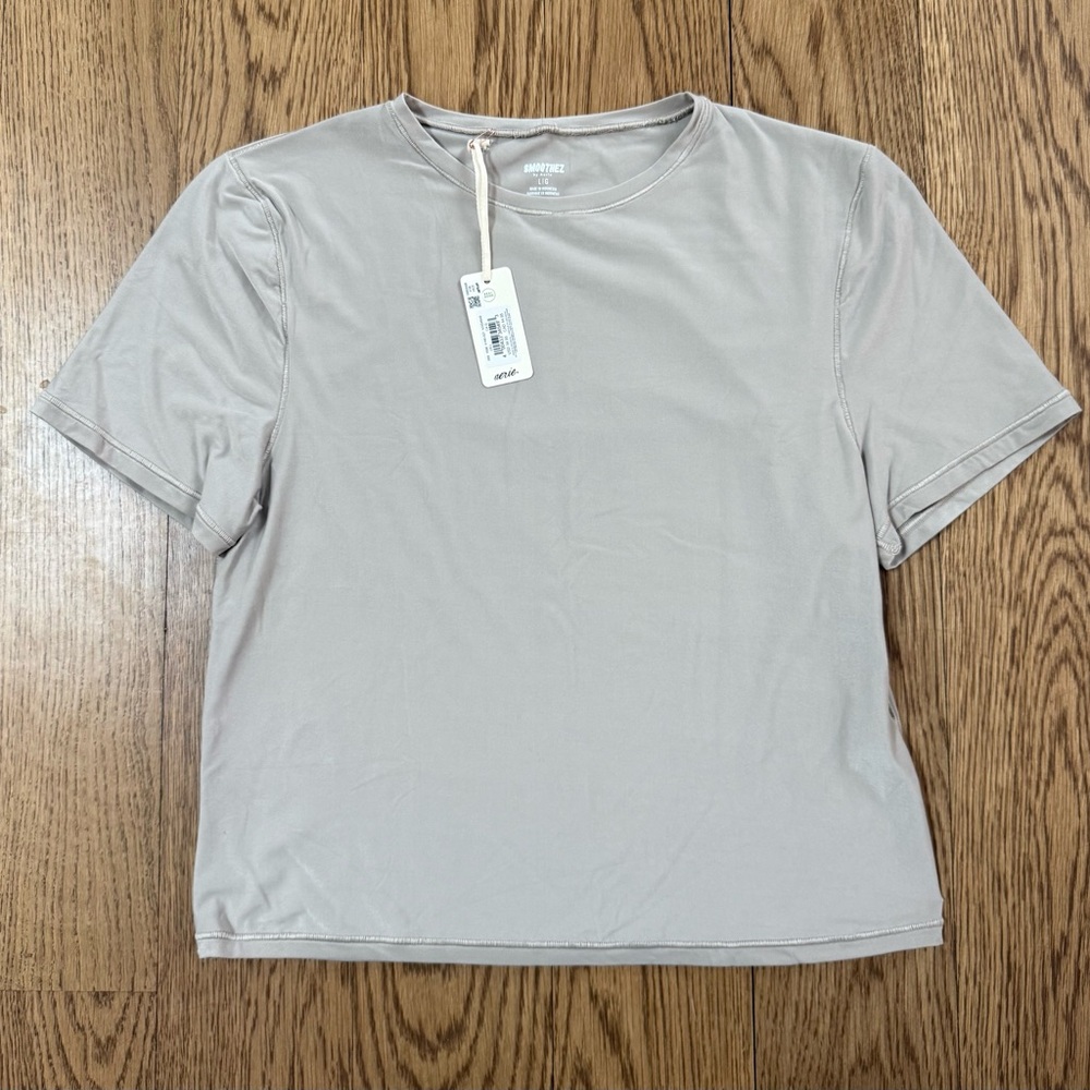 aerie Short Sleeve Tee in Light Taupe